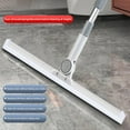 thumbnail image 4 of Multifunctional Floor Water Scraper Mop with 180° Rotatable Head, Extended Long Handle TPR Cleaner, Aluminum Alloy Non-Scratch Tool for Bathroom Kitchen Glass Wall Floor, 4 of 9