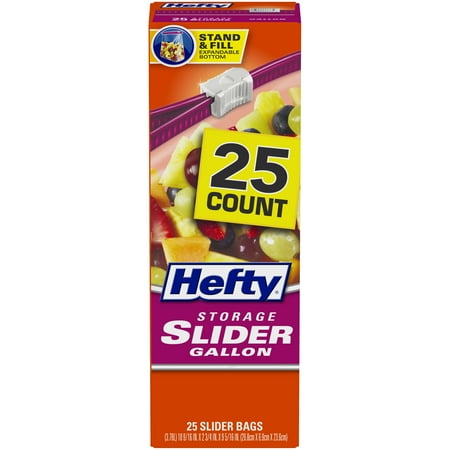Hefty Slider Food Storage Bags, Gallon Size, 25 Count