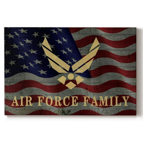 Wexford Home US Air Force Family - 16" x 20" Gallery Wrapped Canvas, Ready to Hang