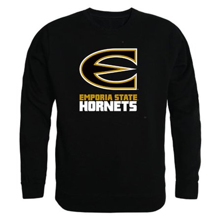 W Republic Products  College Crewneck, Emporia State, Black - Large