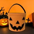 thumbnail image 6 of Halloween Candy Bag Large Capacity Felt Pumpkin Ghost Storage Basket 7.9x7.1in with Handle for Trick or Treat Party by OVFUIZ, 6 of 6