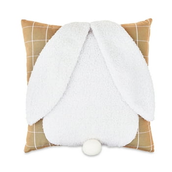 Easter Sherpa Bunny Pillow, 14 in x 14 in, by Way To Celebrate