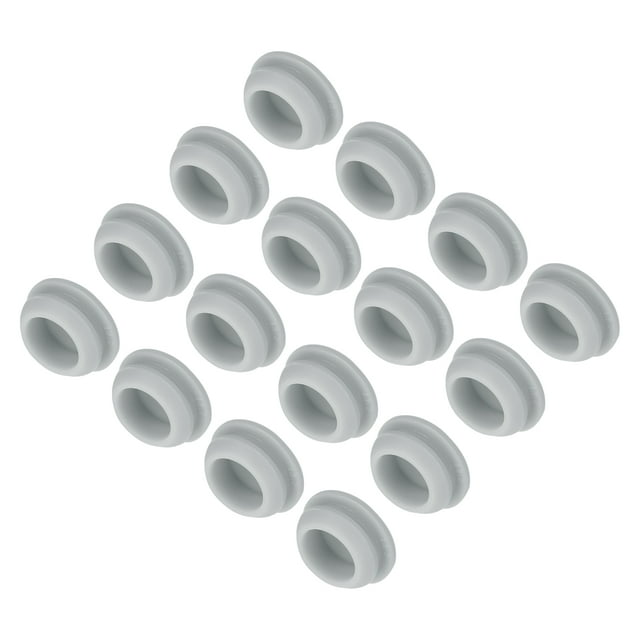 Uxcell 16Pcs Tapones de agujero de bloqueo de silicona, ranura estrecha de 13mm 2mm para sellos impermeables de cocina en gris