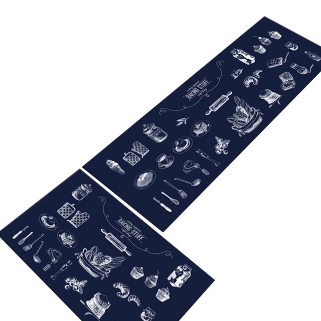 Alfombrilla cuadrada para cocina, sala de estar, baño, almohadilla absorbente de agua antideslizante a prueba de aceite 2 piezas Scienceny JJ16297-06