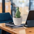 thumbnail image 6 of Mauxuk Faux Cactus Bonsai Plant in Cement Pot - Mini Desktop Decor, Realistic Artificial Succulent - 4.84x2.44 Inches, 6 of 7