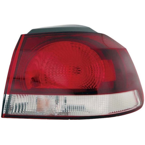 Right Outer Tail Light Assembly - Compatible with 2010 - 2014 Volkswagen Golf 2011 2012 2013