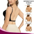 thumbnail image 7 of MISS MOLY Women's Deep Plunge Bra Push up Low Cut Seamless Backless Shapewear Bra for Dress with Adjustable Straps, 7 of 7