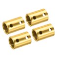 thumbnail image 1 of Unique Bargains M10 M4 Manchon de Filetage Connecteur de Tuyaux à Goujon Écrou de Raccord Rond Ton Or Lot de 4, 1 of 5