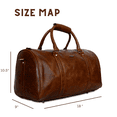 thumbnail image 4 of Sylvester - Strutt Crushed Tan Leather Unisex Duffle Bag Ideal for a 3 Day Trip, 4 of 10