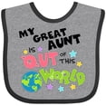 thumbnail image 3 of Inktastic My Great Aunt is out of This World Boys or Girls Baby Bib, 3 of 4