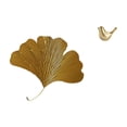 thumbnail image 1 of Esculturas de pared de hojas,Esculturas de pared de hierro forjado con hojas de ginkgo,Escultura de pared con hojas de ginkgo para colgar,Figura de pájaros,Figura de pájaro dorado,decoración, 1 of 8