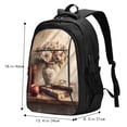 thumbnail image 5 of Pofeuu Vintage Floral Vase With Books Print Storage Laptop Backpack with USB Charging Port[Water Resistant] College Computer Bookbag Fits, 5 of 7