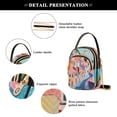 thumbnail image 4 of FORMRS Crossbody Bag for Women Quilted Travel Shoulder Cell Phone Purse with Chain Strap Handbag, Abstract Painting, 4 of 7