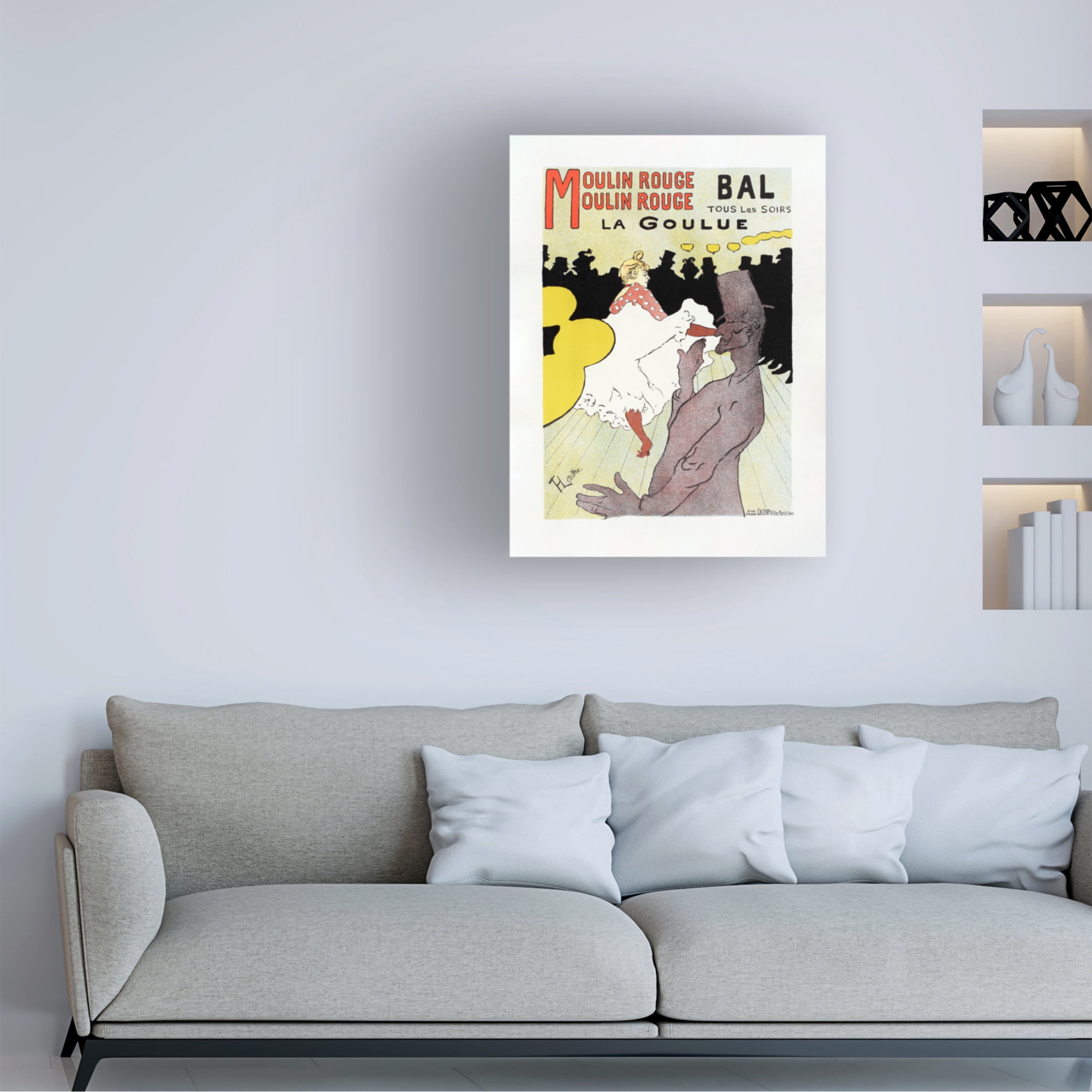 Trademark Fine Art Pictufy   Affiche Pour Le Moulin Rouge la Goulue 1898 Canvas Wall Art