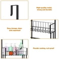 thumbnail image 2 of Over the Door Organizer, Metal Hanging Door Rack with Storage Basket and Hooks for Bedroom, Bathroom, Entryway, Black, 2 of 4