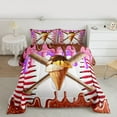 thumbnail image 2 of Castle Fairy Female Men Baseball Gamer 3 Pieces Queen Comforter Set,Dessert Ice Cream Cone Ultra Soft Bedding Sets,Sport Theme Bedding Comforter Set Breathable,Lightweight Room Decor,Reversible, 2 of 8