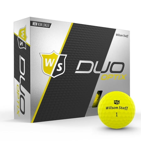 Wilson Staff Duo Soft Optix Golf Balls, Electric Glow Yellow, 12 (Best Golf Balls For Straight Shots)