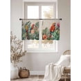 thumbnail image 5 of Summer Botanical Semi Sheer Window Curtains 45 Inches Long, Tropical Plants Birds Farmhouse Rod Pocket Voile Silky Chiffon Curtain Light Filtering Drapes for Living Room, Kitchen, 52"x45", 2 Panels, 5 of 9
