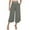Gray, variant on ShiShine High Waist Capri Pants for Women Wide Leg Flowy Trousers Capris Casual with Pockets