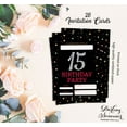 thumbnail image 5 of Darling Souvenir Black Birthday Invitation Card Printable Elegant Fill or Write In Blank Party Invites 28 Pcs 5 x 7 Inches, 5 of 5