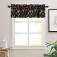 thumbnail image 4 of Mushroom Window Valance,Vintage Woodland Vanilla Print Decorative Curtains Valance for Bedroom Kitchen Cafe 54x18in, 4 of 5