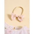 thumbnail image 5 of Yunliwuli Girls Autumn Casual A-line Dress Long Sleeve O Neck Flower Embroidery Tulle Princess Dress with Headband, 5 of 10