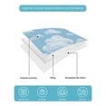 thumbnail image 4 of Quilts Queen Size Bedding Set, Sky Blue Reversible Summer Quilt 3 Pieces, Cartoon Nature Landscape Lightweight Bedspreads Coverlets with 2 Pillow Shams for All Seasons, 4 of 5