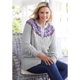thumbnail image 2 of Woman Within Plus Size Fair Isle Cardigan Sweater, 2 of 6
