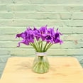 thumbnail image 3 of Morttic 20pcs Artificial Calla Lily Silk Flowers 13.4" for Home Kitchen Wedding Table Decoration (Purple), 3 of 18