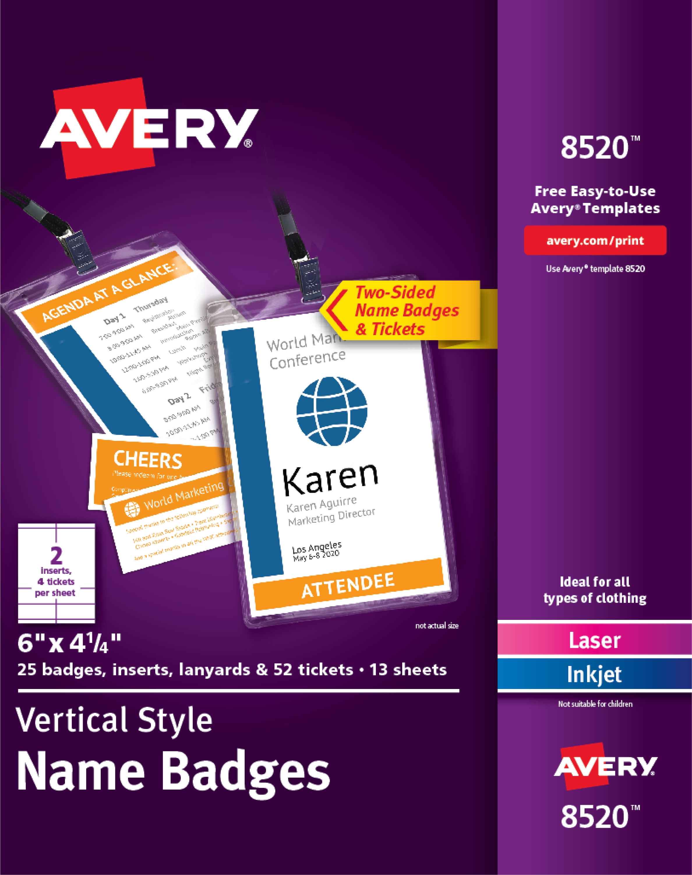 Avery Vertical Name Badges Durable Plastic Holders Lanyards 6 X 4 1 avery-vertical-name-badges-durable-plastic-holders-lanyards-6-x-4-1