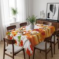 thumbnail image 6 of Orange Pumpkins Fall Table Cloth Waterproof Tablecloths, Maple Leaf Thanksgiving Botanical Vintage Tablecloth Dining Table Cover for Kitchen Party Tabletop Outdoor, Rectangle Tablecloth 52x70 Inch, 6 of 9