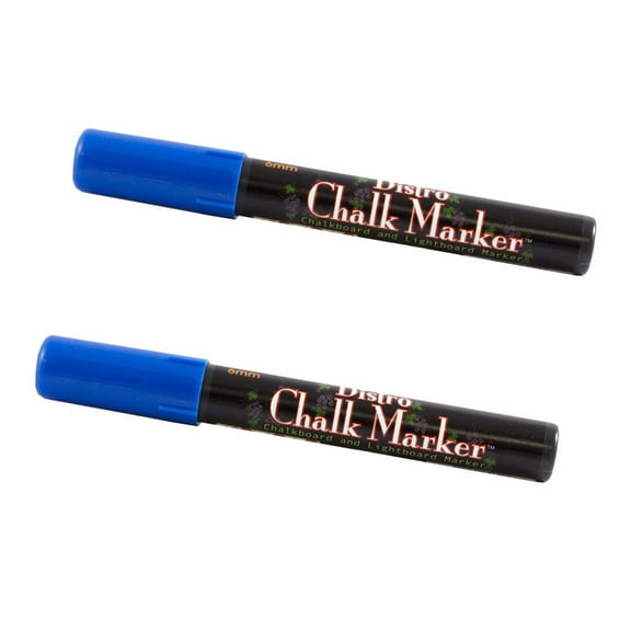 Marvy Uchida Broad Point Chalk Markers, Blue, 2/Pack