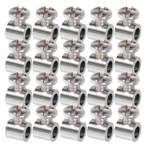 OFFIGAM 30Pcs Plated Silver Cable Clamp Wire Rope Clips Metal Steel Rope Clamp for Heavy Lifting and Cable Management