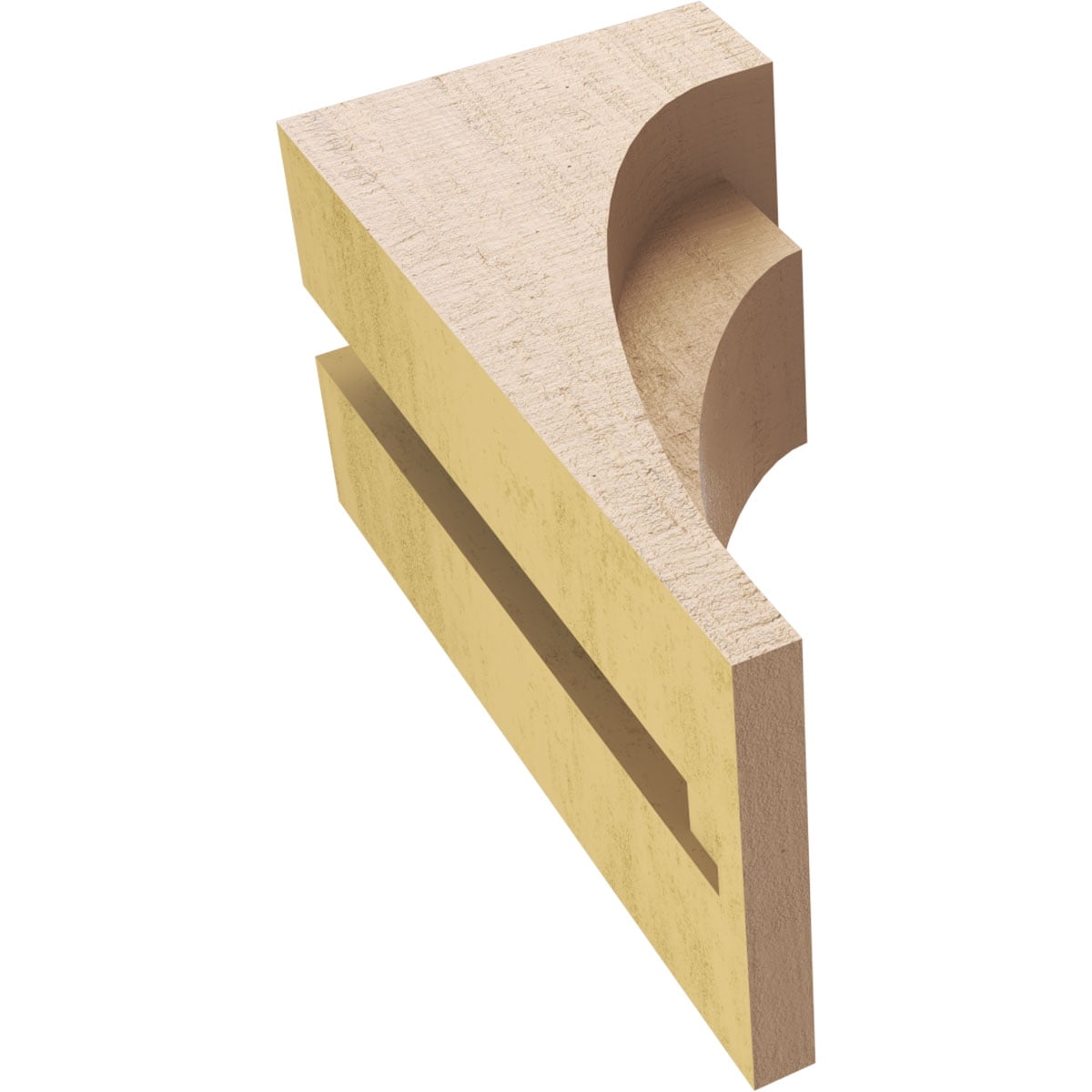 4"W x 4"D x 8"H Wide Rivera Rough Cedar Woodgrain TimberThane Corbel, Primed Tan