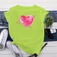 thumbnail image 2 of XFHLMJFF Shirts for Women Casual Large Cotton Love Printed Loose Tee Tops, 2 of 3