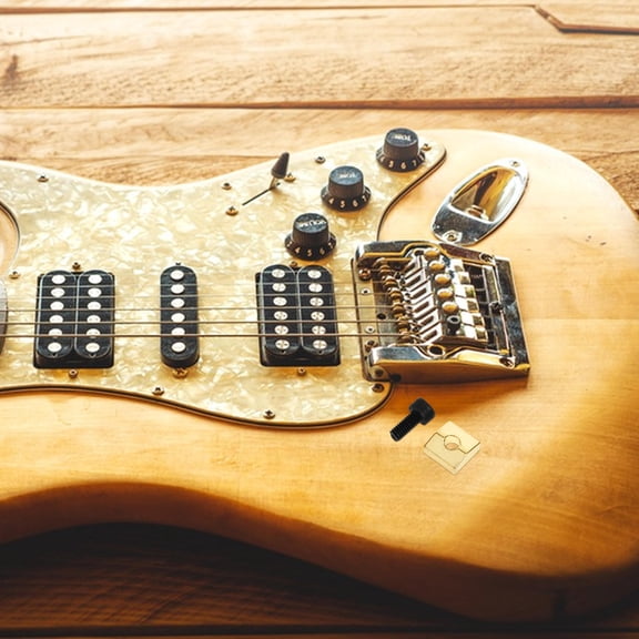 FOMIYES 1 Set Zinc Alloy Golden String Retainer for Electric Guitar Stable Tuning Hardware