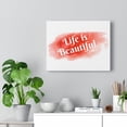 thumbnail image 6 of Inspirational Wall Art Life Is Beautiful Red Wall Art Motivational Motto Inspiring Prints Artwork Decor Ready to Hang Unframed, 6 of 12