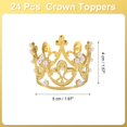 thumbnail image 2 of Uxcell 24Pcs Mini Crown Cake Toppers, Alloy Queen Princess Little Gold Crown Heart Shaped, Mini Pearls, 2 of 6