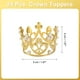 thumbnail image 2 of Uxcell 24Pcs Mini Toppers de Pastel en Forma de Corona, Aleación Reina Princesa Pequeña Corona Dorada en Forma de Corazón, Mini Perlas, 2 of 6