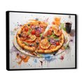 thumbnail image 2 of Designart "Pop Art Dinner Pizza Time" Food & Beverage Floater Framed Wall Art Living Room, 2 of 7