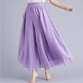 thumbnail image 4 of Yuyuzo Womens Pants Solid Color Elastic Waist Flowy Wide Leg Trousers Ladies Lounge Pants For Workout Running, 4 of 4