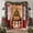 B Holiday Entryway, variant on Christmas Door Cover, Stretch Fabric Front Entry Decoration, Reusable Elastic Door Wrap for Holiday Parties, Home Entryways and Seasonal Indoor Decorating