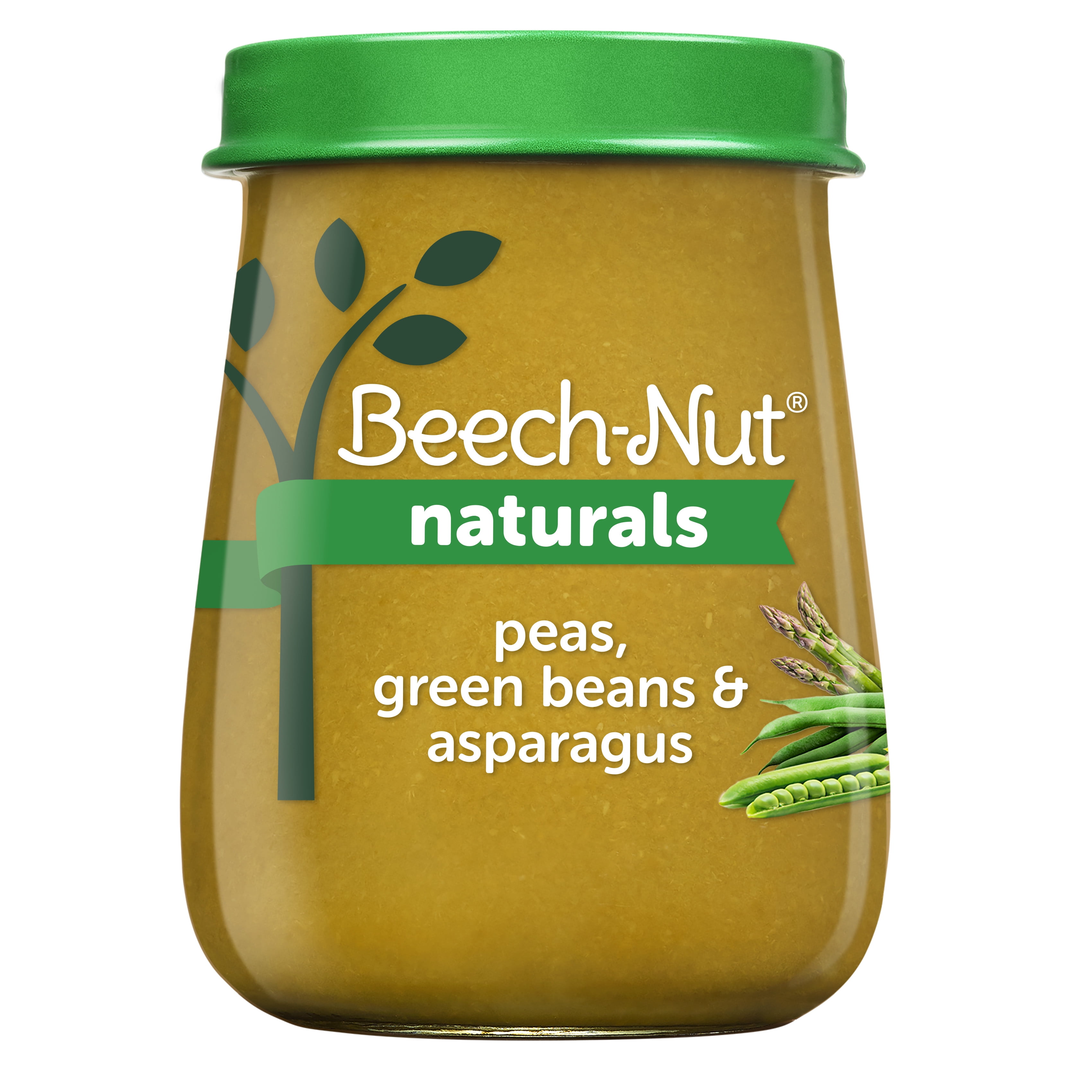 BeechNut Naturals Stage 2, Peas Green Beans & Asparagus Baby Food, 4