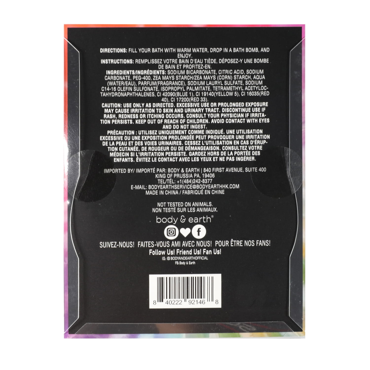 Body & Earth Rainbow Bath Bomb Unicorn