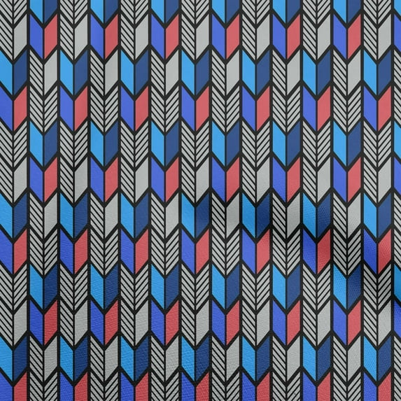 oneOone Cotton Silk Navy Blue Fabric Geometric Dress Material Fabric Print Fabric By The Yard 42 Inch Wide