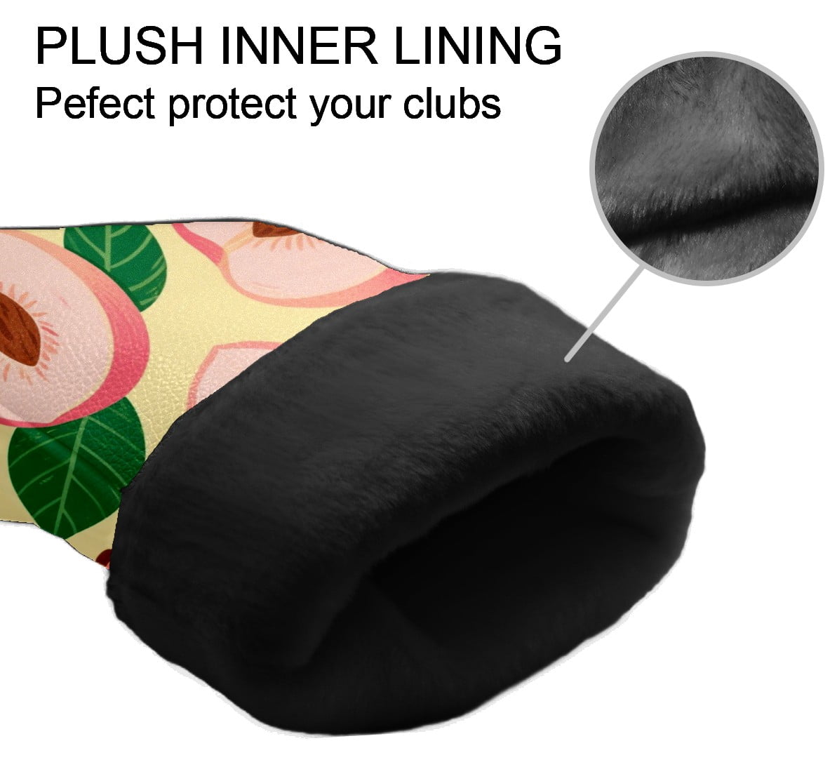Golf Club Head Cover Waterproof Leather Golf Accessories HeadCovers Set Driver Headcover for Women Men Peach