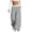 Gray, variant on Womens Street Casual Loose Sweatpants Patchwork Elastic Waist Drawstring Wide Leg Gym Workout Pants with Pockets