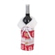 thumbnail image 1 of Funda navideña para botellas de vino con diseño de copos de nieve y borlas - Decoración festiva para hogar y restaurantes, 1 of 6