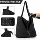 thumbnail image 3 of Sac Cabas Femme Grand Format en Velours Côtelé, Sac a Main Femme, Grand Sac de Plage Femme avec Zip, The Tote Bag pour le Travail, le Camping, les Voyages, le Shopping, l'école, 3 of 5