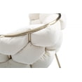 thumbnail image 6 of Modrest Debra Modern White Fabric Dining Chair, 6 of 6